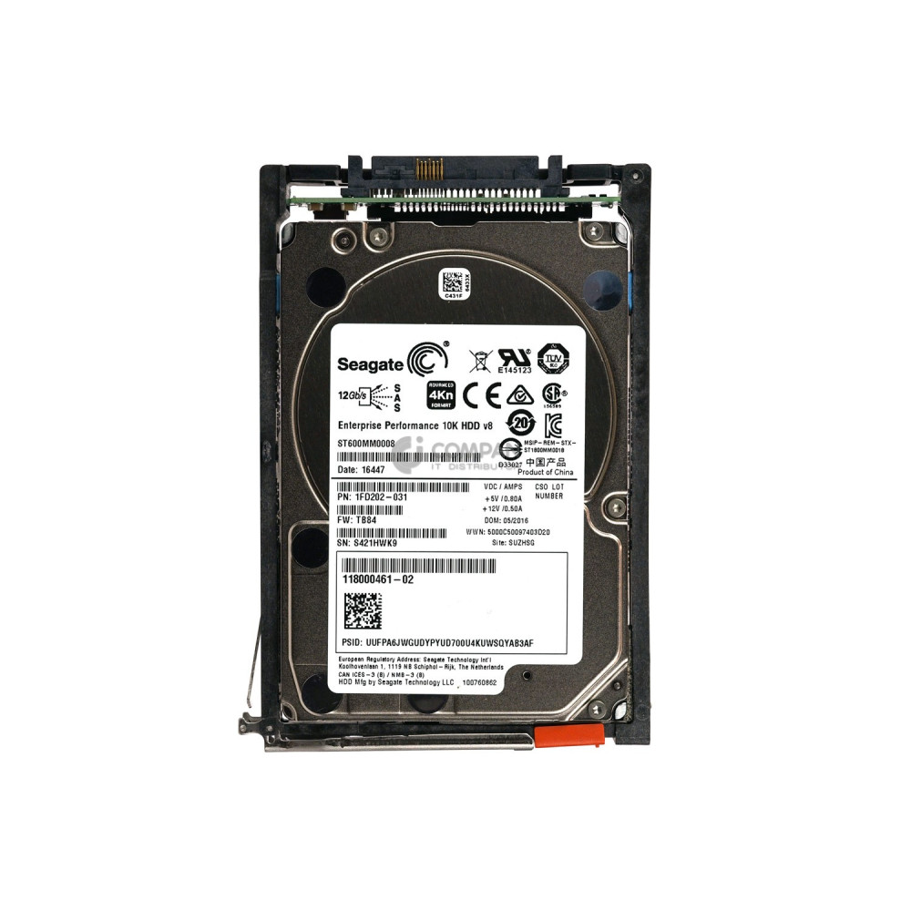 005051631 EMC HDD 600GB 10K SAS 12G 2.5" SFF FOR UNITY DAE